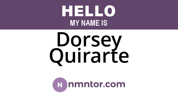 Dorsey Quirarte