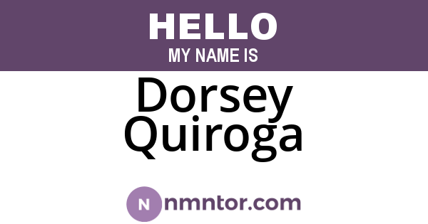 Dorsey Quiroga