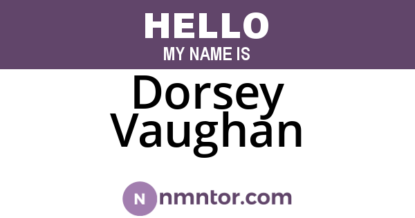 Dorsey Vaughan