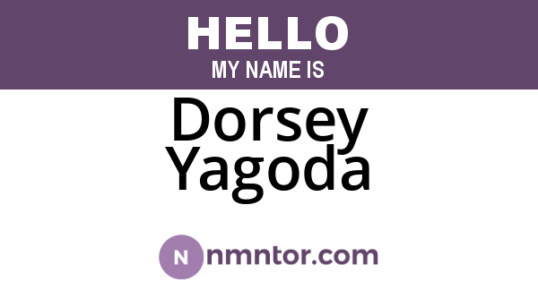 Dorsey Yagoda