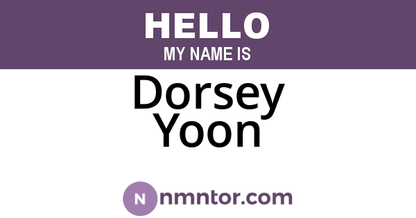 Dorsey Yoon