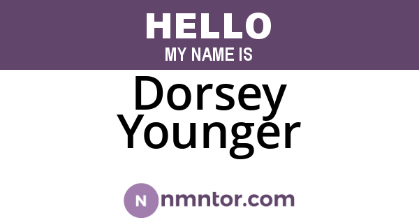 Dorsey Younger