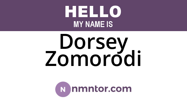 Dorsey Zomorodi