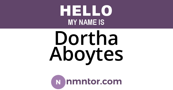 Dortha Aboytes
