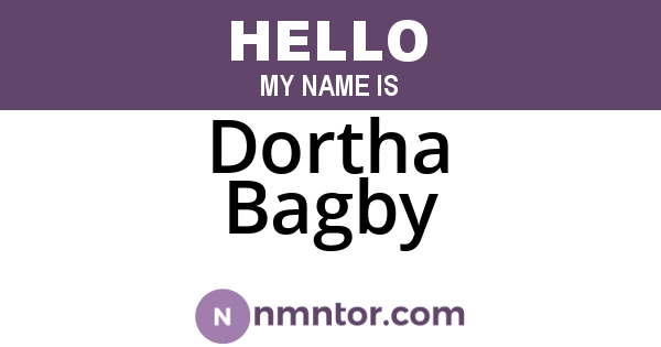 Dortha Bagby