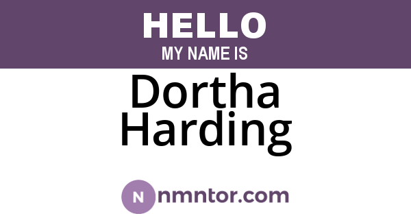 Dortha Harding