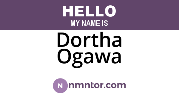 Dortha Ogawa