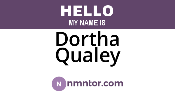 Dortha Qualey