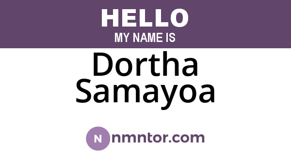 Dortha Samayoa