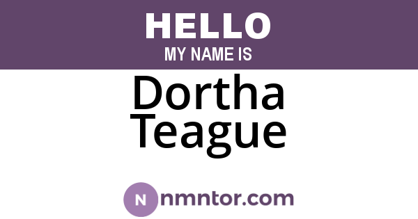 Dortha Teague