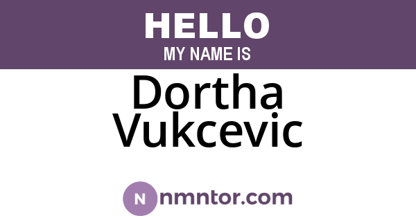 Dortha Vukcevic