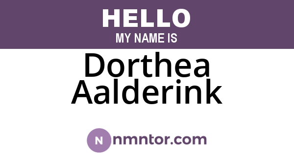 Dorthea Aalderink