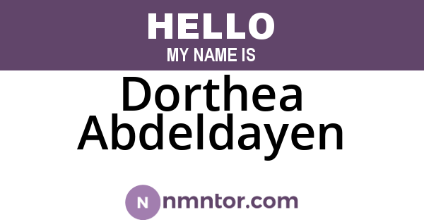 Dorthea Abdeldayen