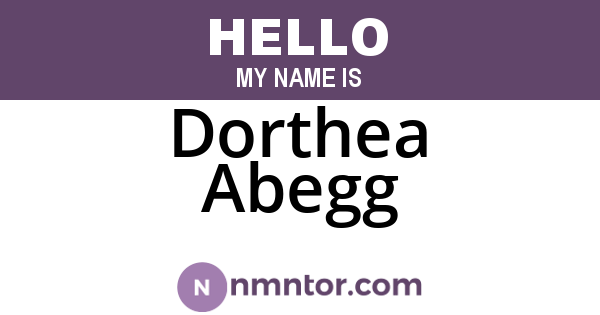 Dorthea Abegg
