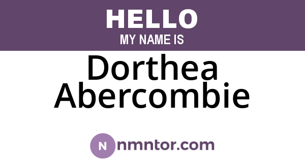 Dorthea Abercombie