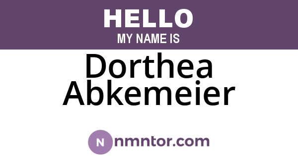Dorthea Abkemeier