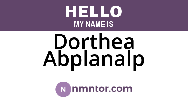 Dorthea Abplanalp