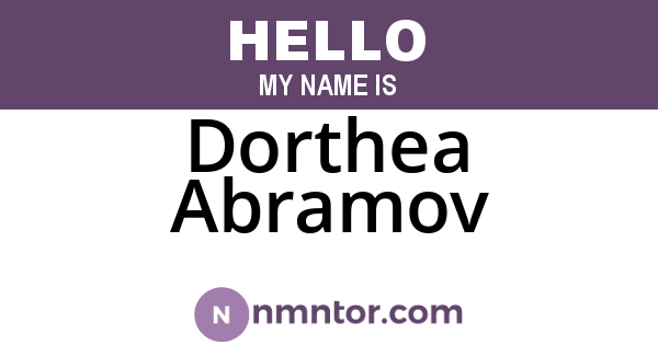 Dorthea Abramov
