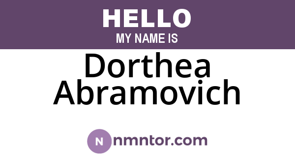 Dorthea Abramovich
