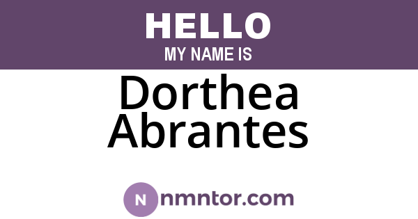 Dorthea Abrantes