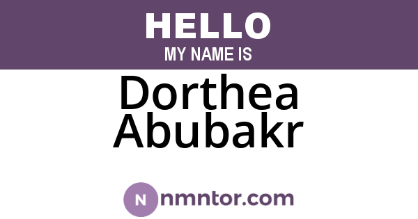 Dorthea Abubakr