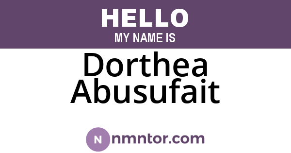 Dorthea Abusufait