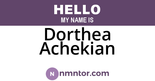 Dorthea Achekian