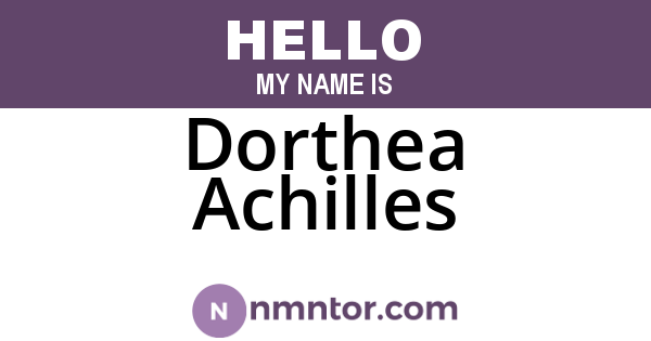 Dorthea Achilles