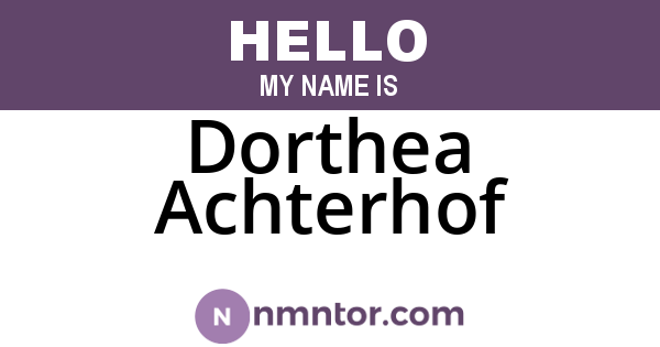 Dorthea Achterhof