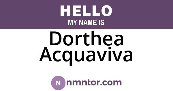 Dorthea Acquaviva