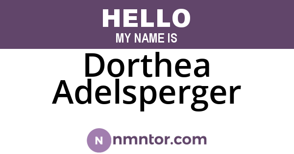 Dorthea Adelsperger