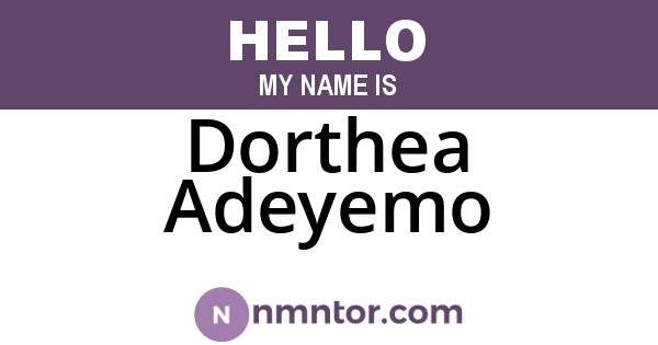 Dorthea Adeyemo