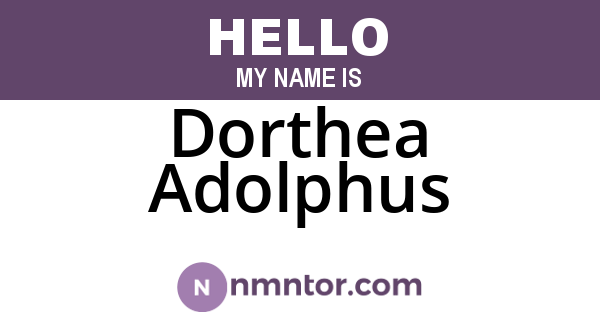 Dorthea Adolphus
