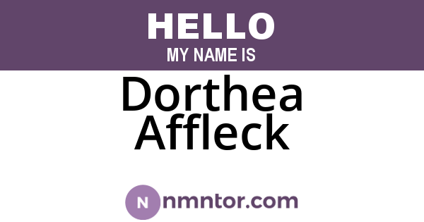 Dorthea Affleck