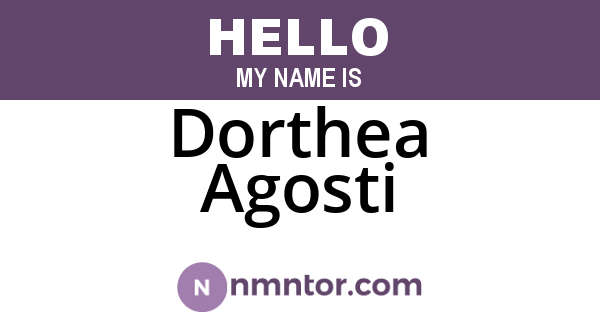 Dorthea Agosti