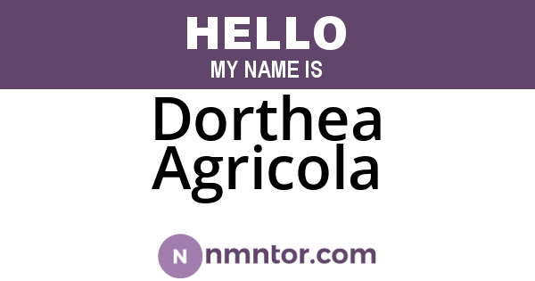 Dorthea Agricola