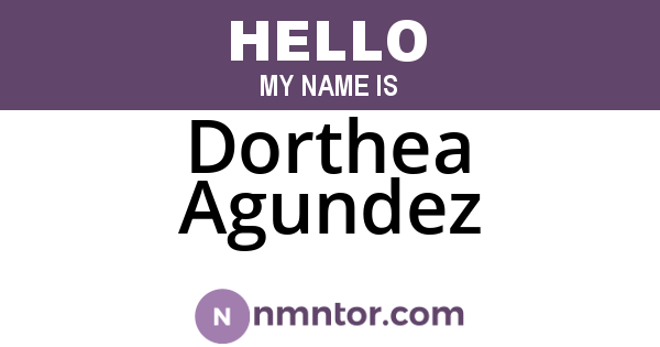 Dorthea Agundez