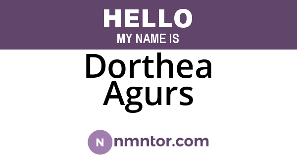 Dorthea Agurs