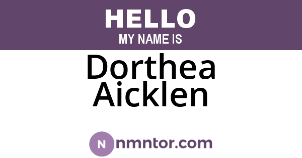 Dorthea Aicklen