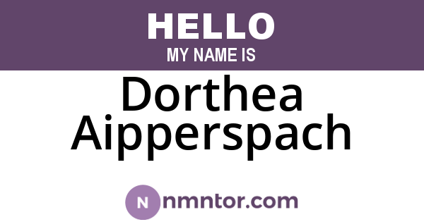 Dorthea Aipperspach
