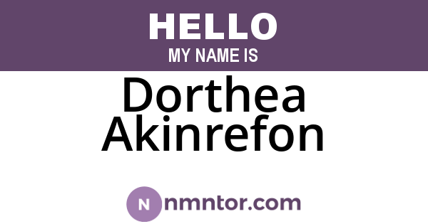 Dorthea Akinrefon