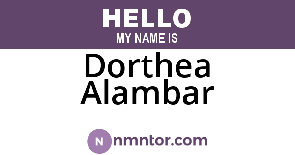 Dorthea Alambar