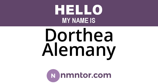 Dorthea Alemany