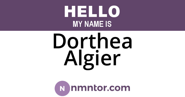 Dorthea Algier