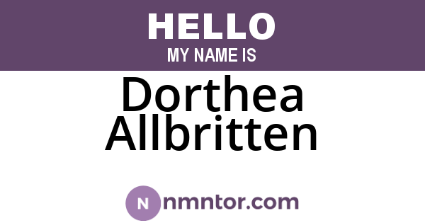 Dorthea Allbritten