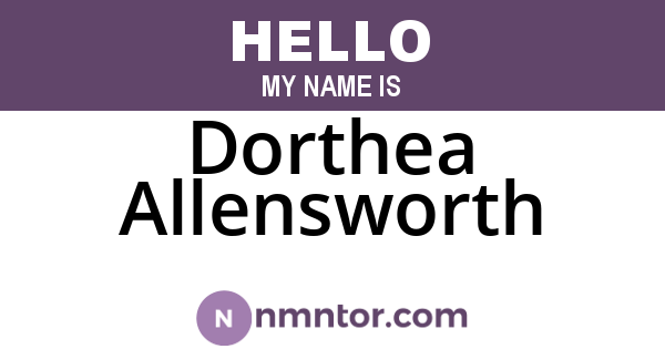 Dorthea Allensworth