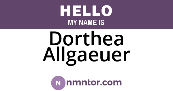 Dorthea Allgaeuer