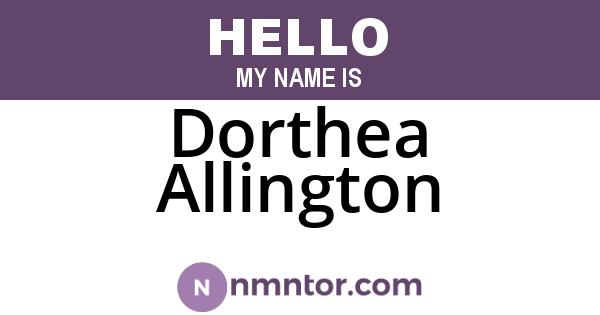 Dorthea Allington