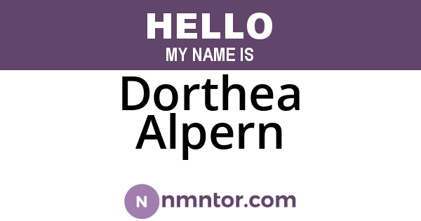 Dorthea Alpern