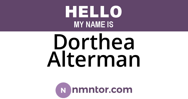 Dorthea Alterman